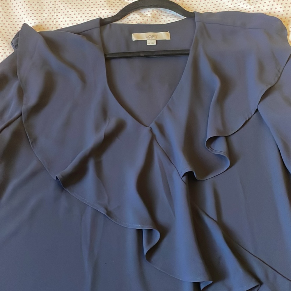 Women's Navy Blouse - Picture 4 of 8